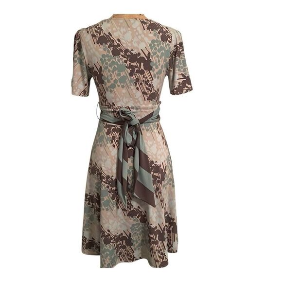 BCBG MaxAzria Gray Blue Faux Wrap Dress - Size 00 - Picture 5 of 10